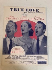 True love Frank Sinatra Bing Crosby Grace Kelly Vintage Sheet Music