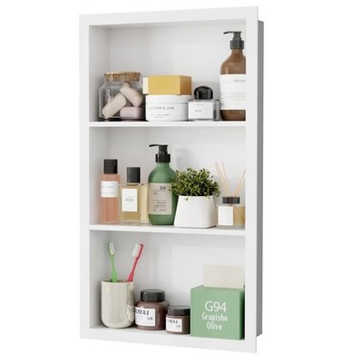 Stainless Steel Recessed Medicine Cabinet 14''*24'', Rust-Proof Metal Wall...