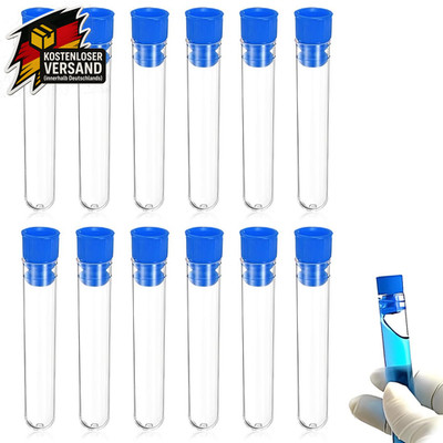 Probenröhrchen Kunststoff Labor Reagenzglas mit Schraubverschluss 150mm Set