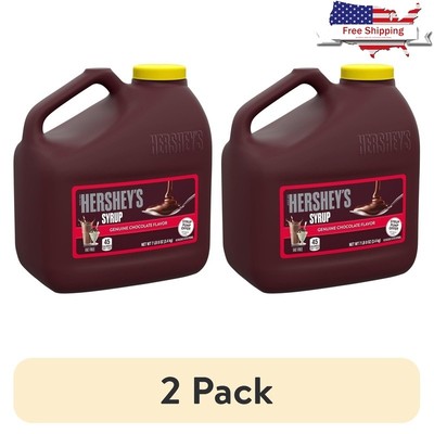 Chocolate Syrup Bulk Jug 2 Pack 7lb 8oz Fat Free Gluten Free Dessert Topping New
