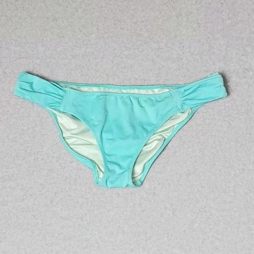 Victoria Secret Knock Out Ruched Sides Bikini Bottoms Womens Size Medium Bright