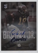 2021 Panini Luminance Rookie Blue 18/50 Carlos Basham Jr Boogie #196 Auto rp9