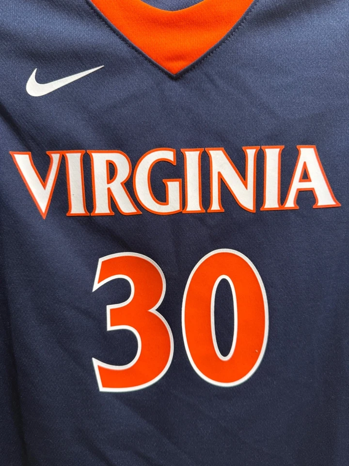 Kids Virginia Cavaliers NCAA Nike CLASSIC Blue 30 Medium Jersey - Image 4 of 4