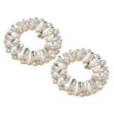 1 Paar Schuhclips Strass abnehmbarer Knoten f&uuml;r goldene Abs&auml;tze