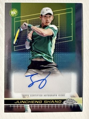 Juncheng Shang 2024 Topps Chrome Tennis Rookie Auto Autograph