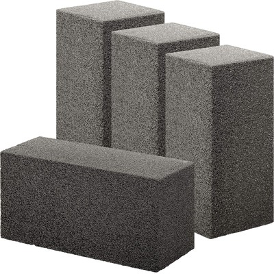 Non Toxic, Restaurant Grade Grill Cleaning Brick 4 Pk. Reusable, Non Scratch Pum