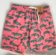 Chubbies The Glades Pink Alligator Swim Trunks 7" Lined Mens M 110201-043 NWT
