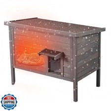 VEVOR Outdoor Cat House Weatherproof, Feral Cat Shelter for Multiple Cats, Ou