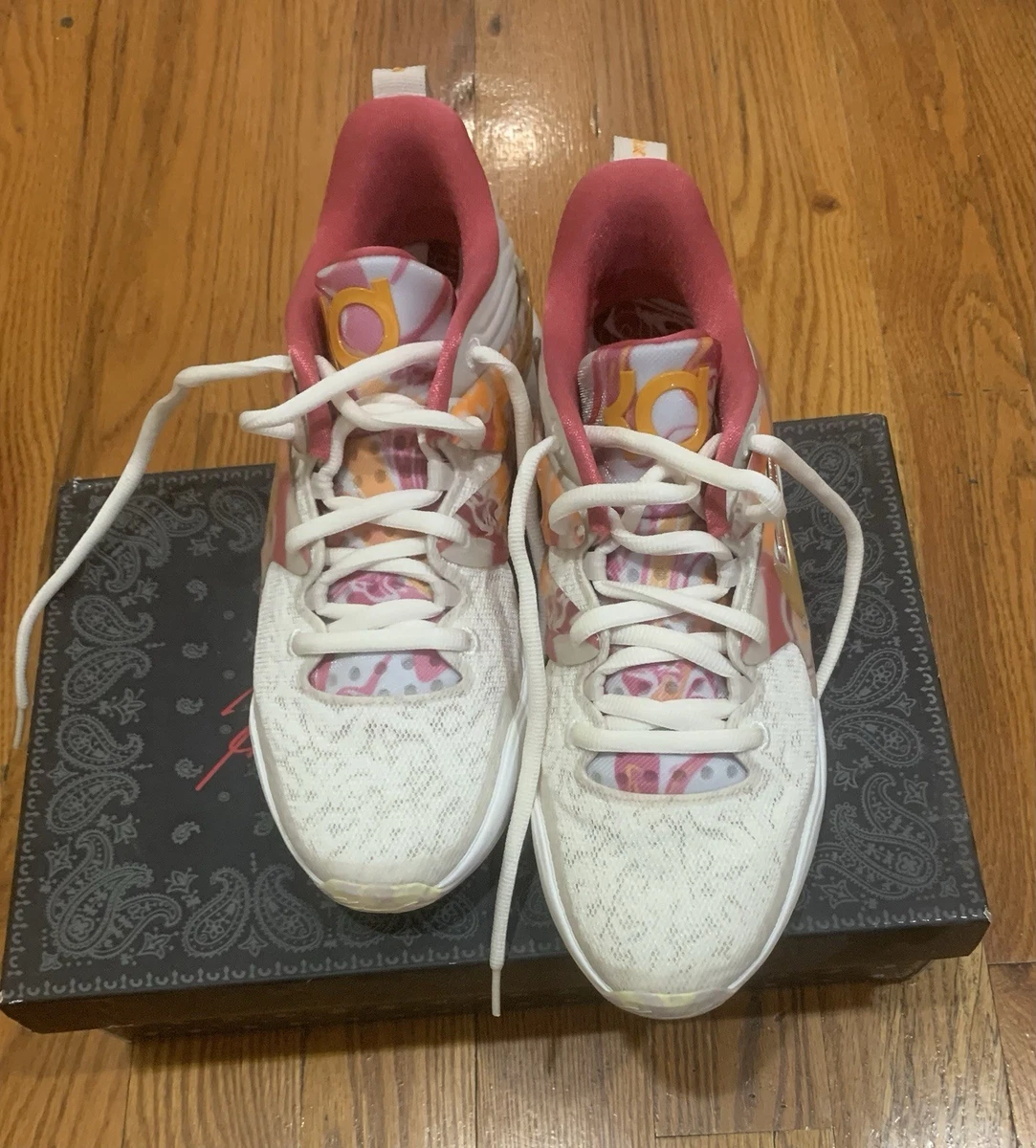 Nike KD 15‎ Basketball Shoes Mens 9.5 White Pink Gold Zoom Air DV1199-100 Nike KD 15 All-Star Men main image 3