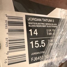 Jordan Tatum 2 Men Shoe Size 13 UK. New In Box No Lid. In Original Box See Pics