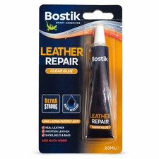 Image of Bostik Leather Repair Glue Clear 20ml Tube Extra Strong Quick Drying Flexible 