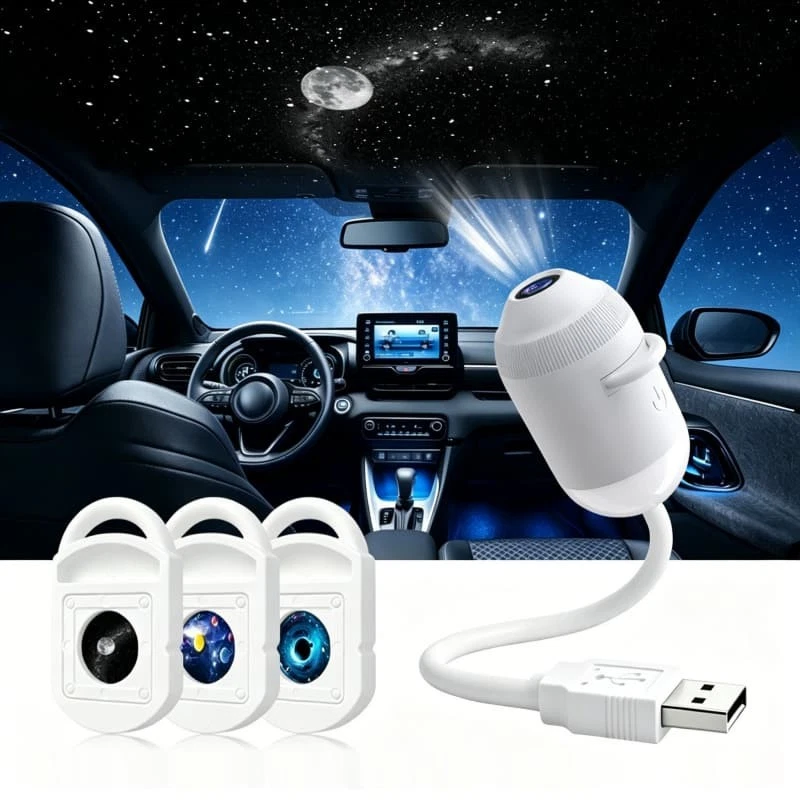Galaxy Projector Night Light, USB Galaxy Star Projector with 3/6/12/24 Films UK - Image 2 of 4