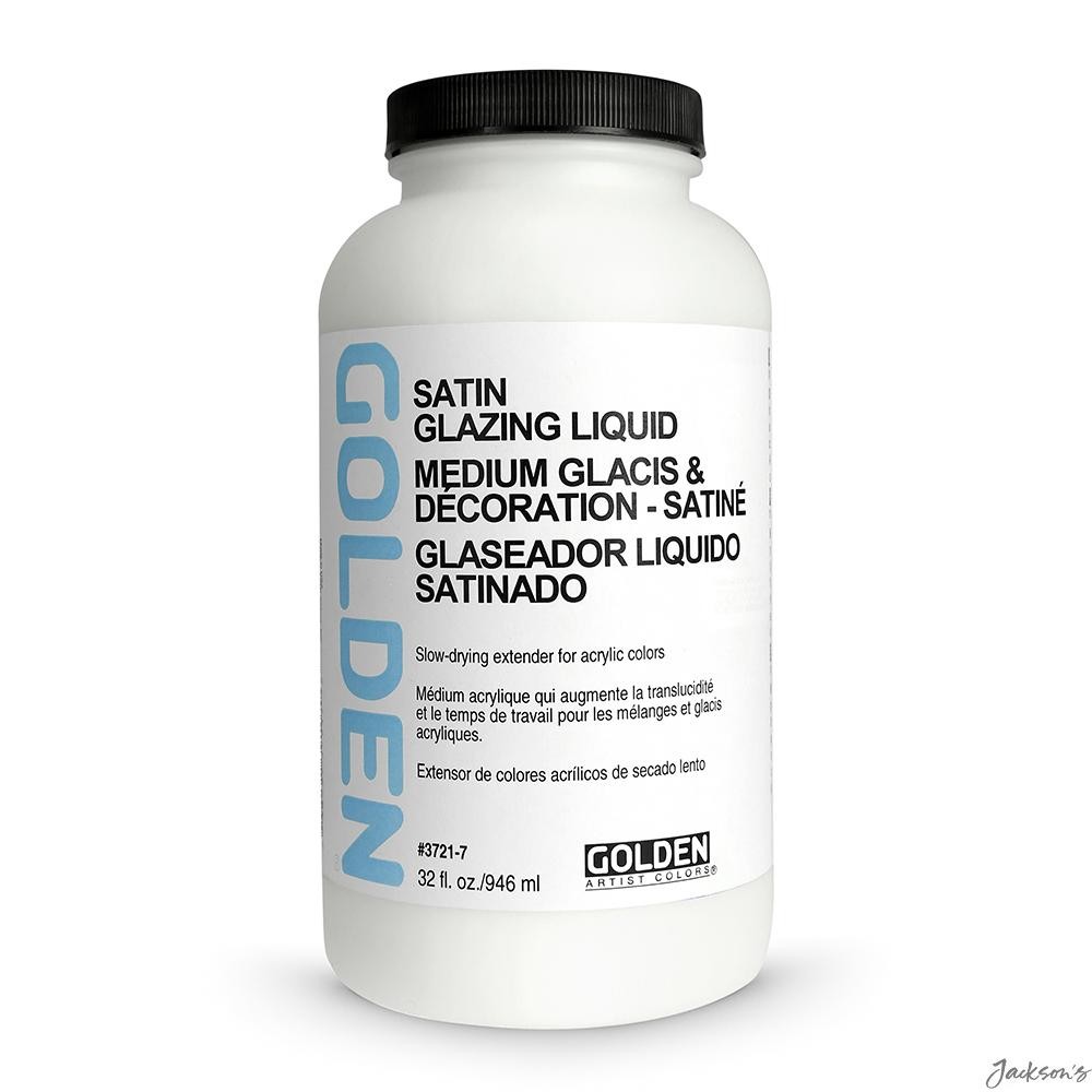 Golden Glazing Liquid Satin Acrylic Medium 946ml For Acrylic Paint Colour Glazes