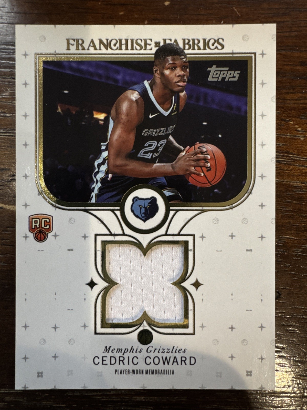 Cedric Coward Rookie Relic 2025-26 Topps #FF-CC Franchise Fabrics Relic Patch RC