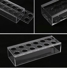 Vaso fiori acrilico trasparente centrotavola rettangolare floreale, lungo 12 pollici basso