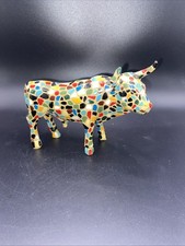 Mosaic Style Spanish Bull Ornament 6 Inches Long