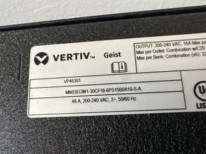 Vertiv Geist Rack PDU Combination Outlet C13 / C19 60A 208V Delta VP46301