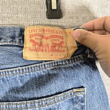 Levi's 501 Men's Original Fit Jeans 34x30 Blue Denim, Button Fly, Straight Leg