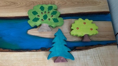 Holztiger Figur Großer Apfelbaum Oder Eichenbaum Eiche Oder Tannenbaum 1 Stück!