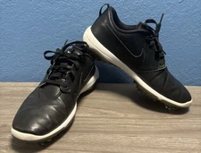 NIKE ROSHE G TOUR "GOLF CLEATS" BLACK-SUMMIT WHITE SZ 7.5 [AR5580-001]