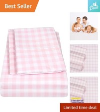 Delightful 1500 TC Kids Twin Bed Sheet Set - Secure Fit with Elastic Corners