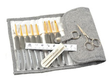 Etimo Crochet Hook Set Tulip TES-001 Royal Silver Japan NEW
