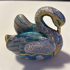 Cloisonné Swan figurine