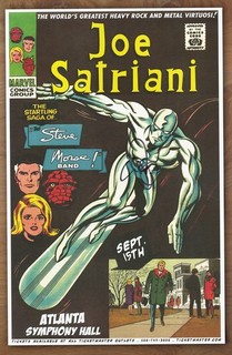 Joe Satriani autographed gig poster Silver Surfer Fantastic 4 Marvel