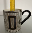 Anthropologie Honeycomb Gold Black Mosaic Tile Monogram  “D” Coffee Mug — photo 7