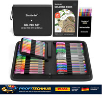 Gelstifte Set 60 StüCk Tragetasche Farben Glitzer Neon Pastell Metallic