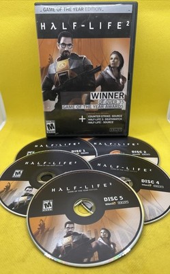 Half-Life 2: Game of the Year Edition (PC CD-ROM, 5-Disc Set, 2005 w/ CD Key)