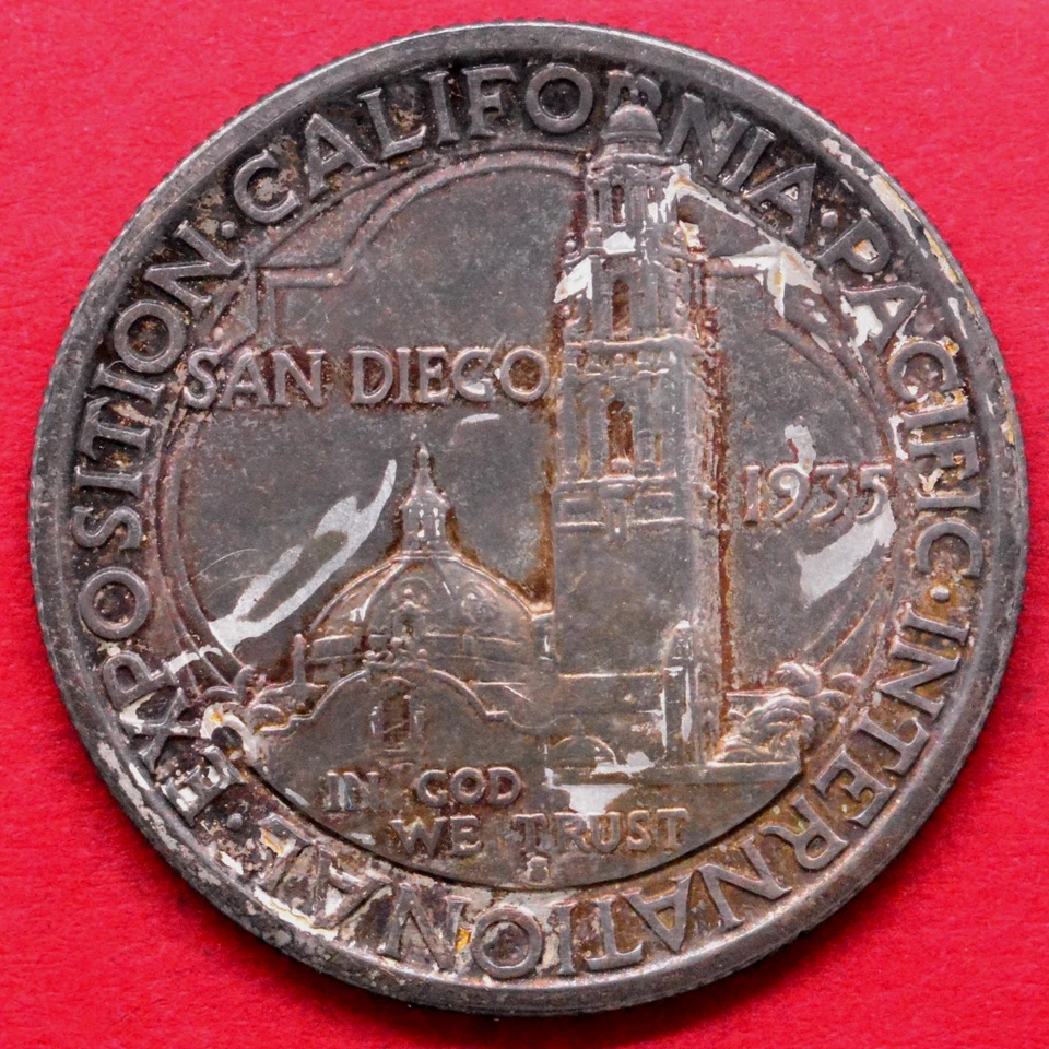 1935-S SAN DIEGO EXPOSITION COMMEMORATIVE HALF - Image 2 of 3
