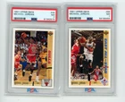 Michael Jordan 2 Card Lot 1991 Upper Deck #44 and #69 PSA 7