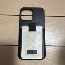 FREITAG iPhone 15 Pro Max Case Hard Card Pocket White Black