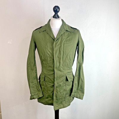 Vintage 1962 British Army James Smith & Co Olive Green Overall Jacket Size 4