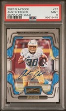 2022 Playbook Austin Ekeler Signature GOLD #'d/49 PSA 9 MINT #37 LA Chargers