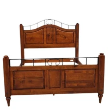 Ethan Allen Country Crossings Panel Bed Queen Maple #17-5630 #227 Cinnamon