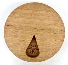 Wood Weekly Pill Box Organizer for Medicine Vitamin Easy Open w/Magnets 7-Day