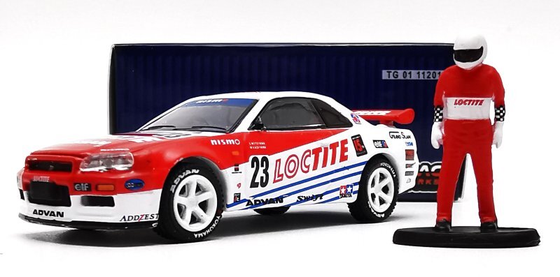 ミニカー Nissan Skyline GT-R BNR34 1999 1999 Nissan Skyline GT-R (BNR34) RHD (Right Hand Drive) Red