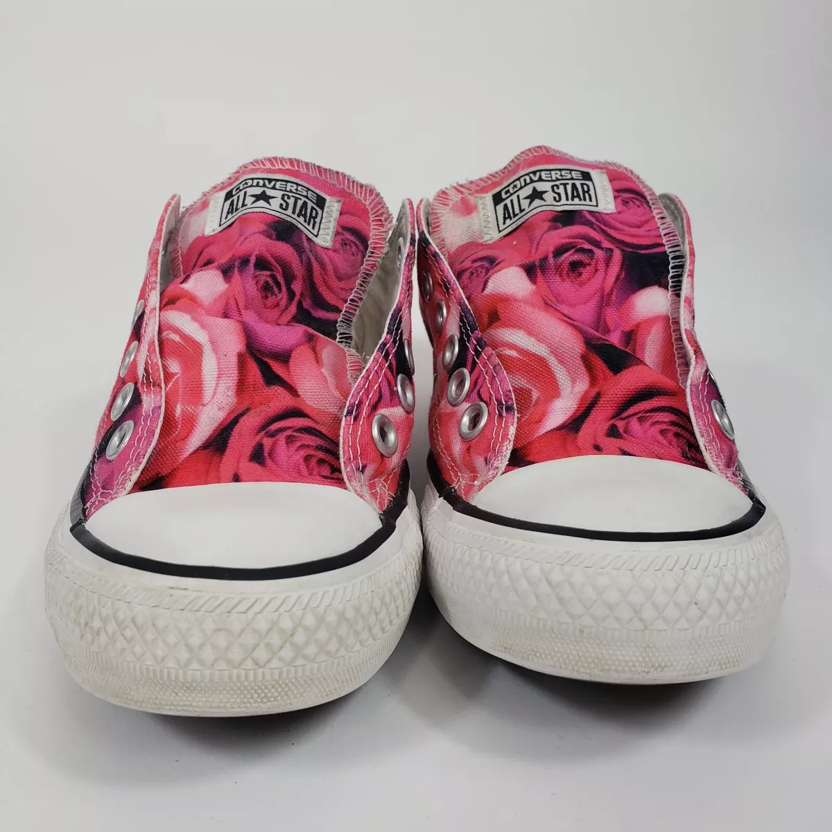 Converse All Star Chuck Taylor Rose Print Sneakers Women s Size 7 No Laces