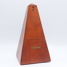 Vintage Seth Thomas Metronome De Maelzel Wood Wind Up Music Timer See Video