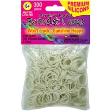 Pepperell Silicone Band Loops With Clips White