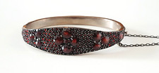 JUGENDSTIL ° ANTIKER ARMREIF ° GRANAT ° Granat Steine ° Tombak ° Antikschmuck °