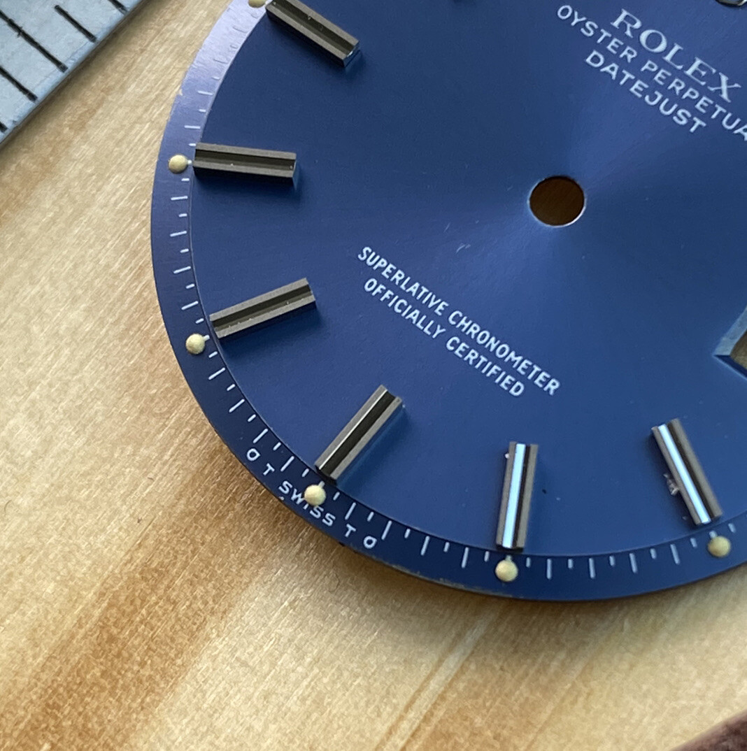 Original Rolex Datejust Steel Rare Blue Sigma Dial PiePan 1600 1601 1603 eBay