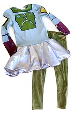 Star Wars Girl  s Boba Fett Costume Sz.Medium 8/10 Dress leggings