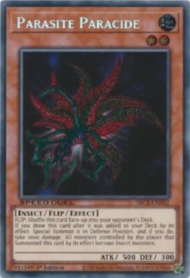 yugioh parasite card Yugioh - Parasite Paracide - 1st Edition Secret Rare NM - Free Holographic  Card