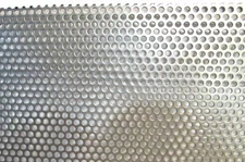 1/8" HOLES-18 GAUGE-- 304 STAINLESS STEEL PERFORATED SHEET --12" X  12"
