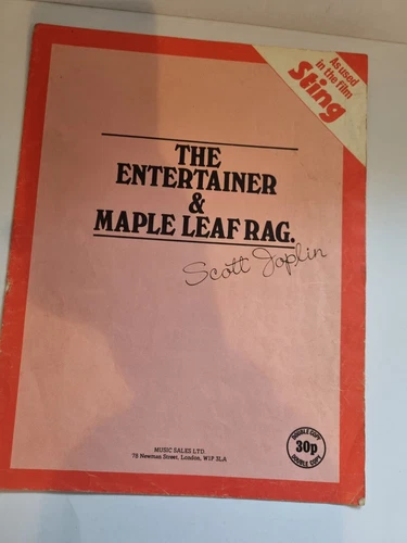 The Entertainer & Maple Leaf Rag Scott Joplin Sheet Music. Film STING