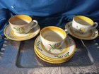 lot of 8 Stangl Pottery tulip Terra Rose earthenware 3 cups saucers bread butter