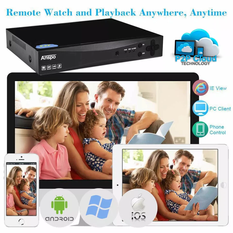 5MP CCTV DVR Recorder 4/8/16 Channel HD 1080P H.265 For Home Security System - Image 4 of 4